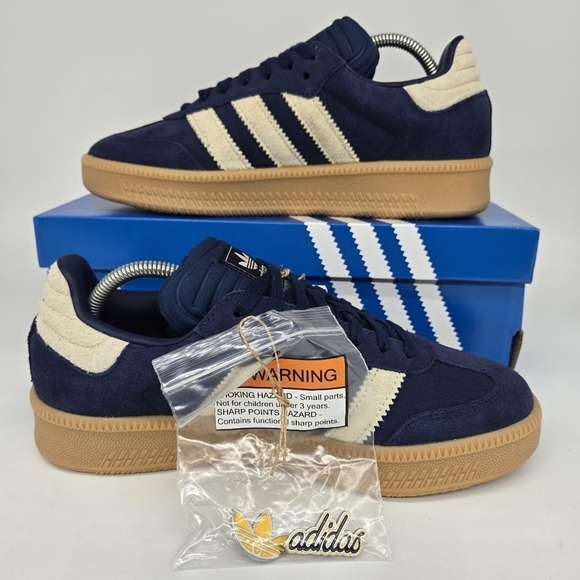 New Adidas Samba XLG \'Night Indigo Warm Vanilla\' Men\'s Shoes Size 10.5